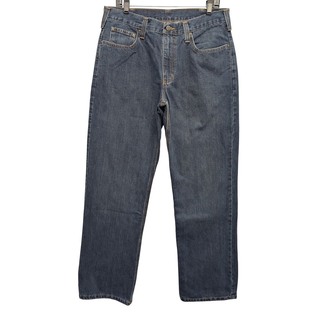 Carhartt Jeans Mens 34x32 Blue Relaxed Fit Straight Leg 101483-968